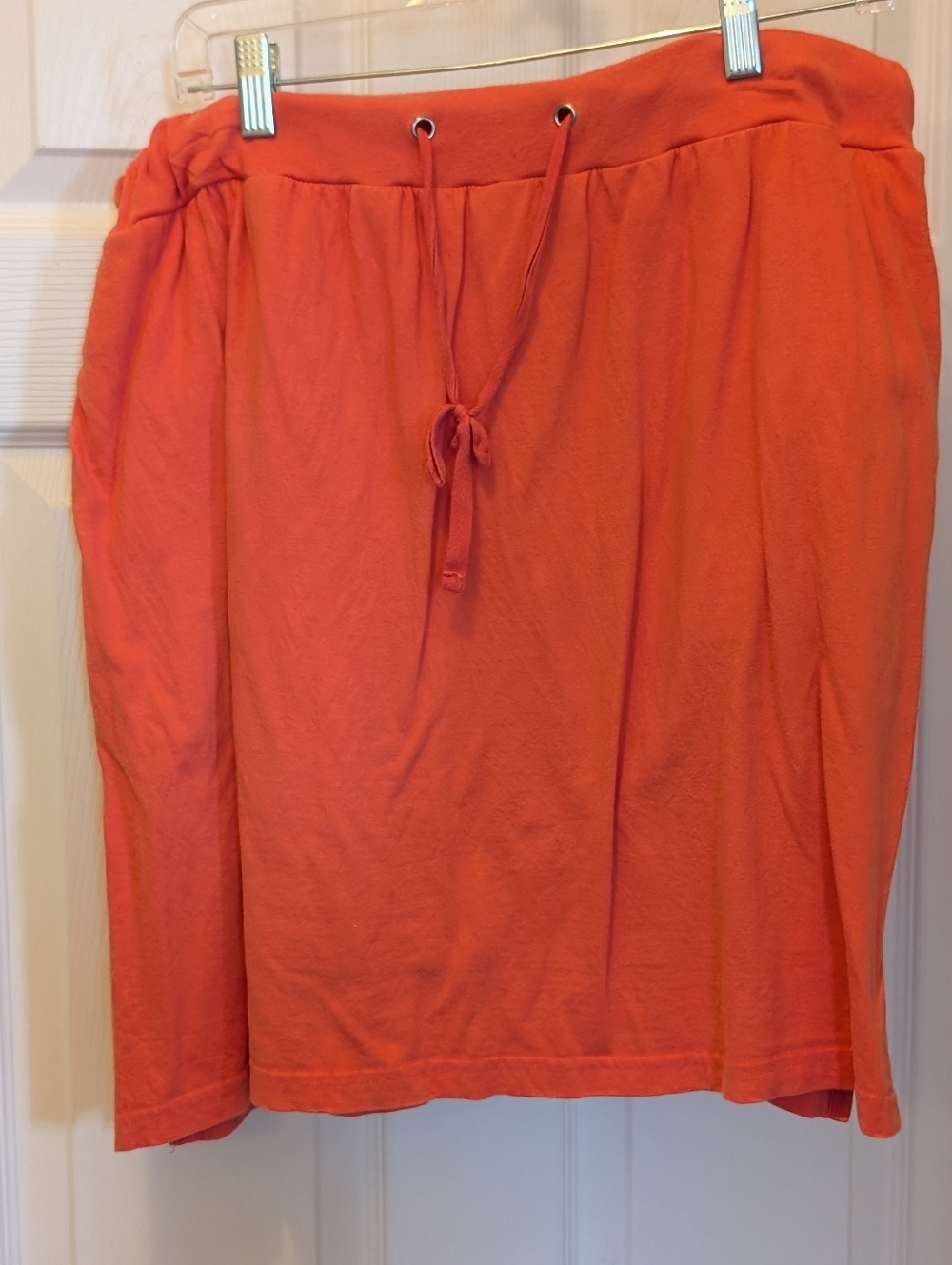 Collections Etc Coral Skort XL Comfy Cotton Drawstring‎ Elastic Waist Casual (K)